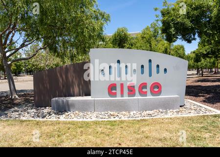 Cisco unterzeichnet am Hauptsitz in San Jose, Kalifornien, USA Stockfoto