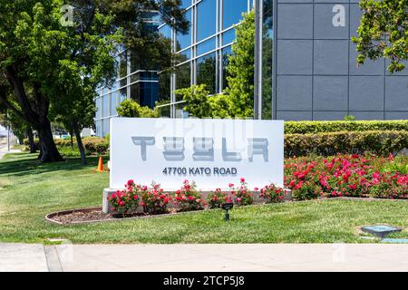 Tesla Kato Road in Fremont, Kalifornien, USA Stockfoto