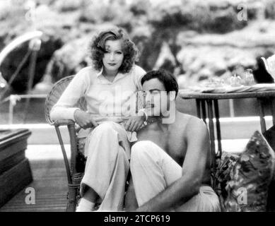 12/31/1928. Greta Garbo mit Nils Asther in 'Versuchung'. Quelle: Album/Archivo ABC Stockfoto