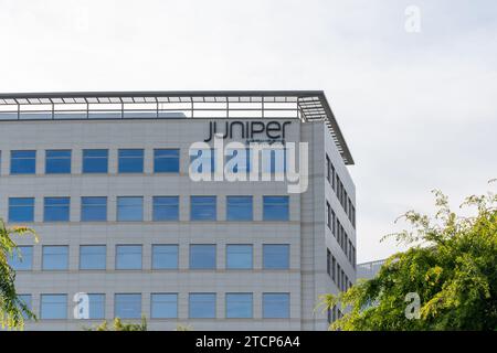 Hauptsitz von Juniper Networks in Sunnyvale, Kalifornien, USA Stockfoto