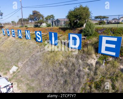 Drohnenbilder von Oceanside und carlsbad california Stockfoto