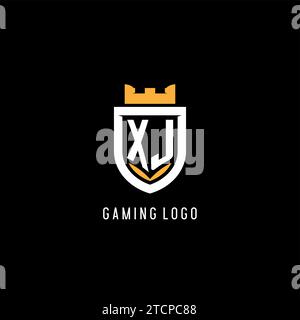 Ursprüngliches XJ-Logo mit Schild, E-Port-Gaming-Logo im Monogramm-Stil mit Vektorgrafik Stock Vektor