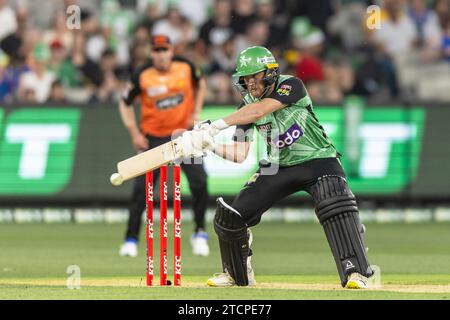 Melbourne, Australien. Dezember 2023. Liam Dawson, der Spieler der Melbourne Stars, spielt beim KFC Big Bash League (BBL13) T20 Spiel zwischen Melbourne Stars und Perth Scorchers auf dem Melbourne Cricket Ground. Quelle: Santanu Banik/Alamy Live News Stockfoto