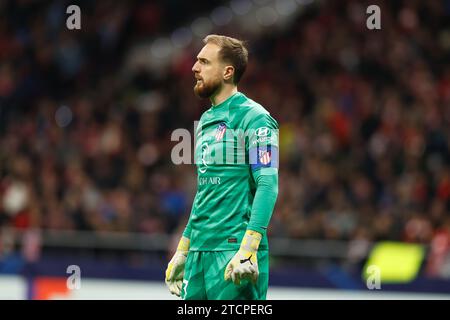 Madrid, Spanien. Dezember 2023. Jan Oblak (Atletico) Fußball/Fußball : Gruppenphase der UEFA Champions League 6. Spieltag Gruppe E Spiel zwischen Club Atletico de Madrid 2-0 SS Lazio im Estadio Metropolitano in Madrid, Spanien . Quelle: Mutsu Kawamori/AFLO/Alamy Live News Stockfoto