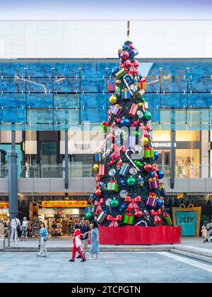 Der Weihnachtsbaum der Stadt Perth in der Stadt Perth in Westaustralien. Stockfoto