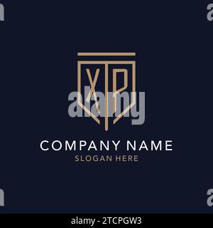 XP Initial-Logo-Monogramm mit schlichtem, luxuriösem Design Stock Vektor