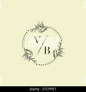 VB Wedding Initial-Logobuchstaben in hochwertigem, professionellem Design, das auf allen Printmedien gut gedruckt wird Stock Vektor