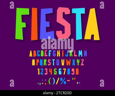 Papier geschnittene Schriftart, handgefertigte Schriftart oder handgefertigte Schriftart, Vektor-Papierkunst englisches Alphabet. Zeichentrickbuchstaben aus Papier oder Ausschnitten und abstrakte Formsymbole oder Zeichen von Papierschnitzereien Stock Vektor