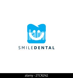 Smile Dental Logo einfaches und einzigartiges Design. Zahnikone Stock Vektor