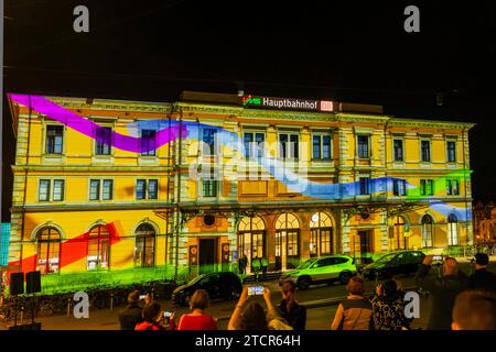 Chemnitz Light Unser Vision Festival of Lights Stockfoto