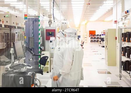 Pressetour im Rahmen des SPIN2030, einer Kampagne zur Hervorhebung der Vielfalt, Exzellenz und Attraktivität des Wissenschaftszentrums Sachsen, Fraunhofer Stockfoto