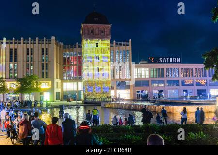 Chemnitz Light Unser Vision Festival of Lights Stockfoto