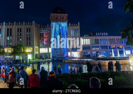 Chemnitz Light Unser Vision Festival of Lights Stockfoto