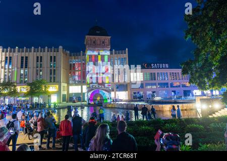 Chemnitz Light Unser Vision Festival of Lights Stockfoto