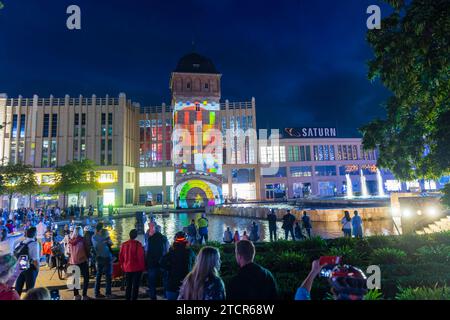 Chemnitz Light Unser Vision Festival of Lights Stockfoto