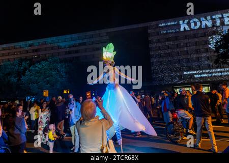 Chemnitz Light Unser Vision Festival of Lights Stockfoto