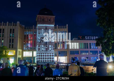 Chemnitz Light Unser Vision Festival of Lights Stockfoto