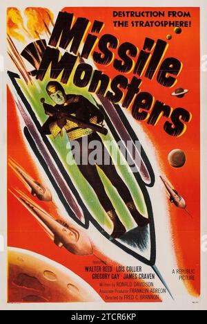 Missile Monsters (Republik, 1958) Vintage-Filmposter - Science Fiction Stockfoto