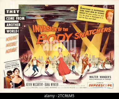 Invasion of the Body Snatchers (Alliierte Künstler, 1956). Halbbogen, horizontales Filmposter - Sci-fi, Terror, Horror Stockfoto