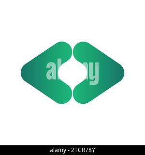 Code-Logo, Coding-Logo-Symbol-Design-Vektor Stock Vektor