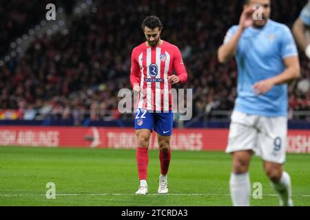 Mario Hermoso von Atletico de Madrid während der UEFA Champions League in Madrid und des SS Lazio Mertropolitano Stadions am 13. Dezember 2023 in Madrid. Stockfoto