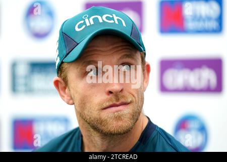 Aktenfoto vom 12.09.2023 von David Willey aus England, der seine Entscheidung bekannt gab, sich nach der Weltmeisterschaft aus dem internationalen Cricket zurückzuziehen. Ausgabedatum: Donnerstag, 14. Dezember 2023. Stockfoto