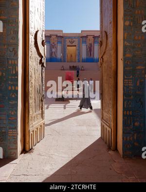 Cleopatra Filmstandort in den Atlas Studios, einem berühmten Filmstudio in Ouarzazate, Atlasgebirge, Marokko. Dezember 2023 Stockfoto