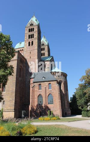 Der hintere Teil des Speyerer Doms, Deutschland Stockfoto