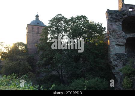 Der Pulverturm, der 1693 von Franzosen zerstört wurde, Heidelberger Schloss, Deutschland Stockfoto