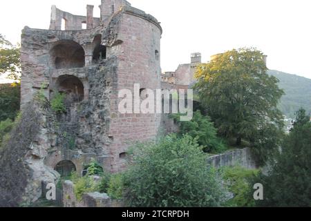 Der Pulverturm, der 1693 von Franzosen zerstört wurde, Heidelberger Schloss, Deutschland Stockfoto