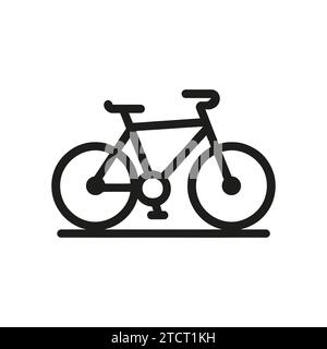 Einfaches Fahrradsymbol isoliert Stock Vektor