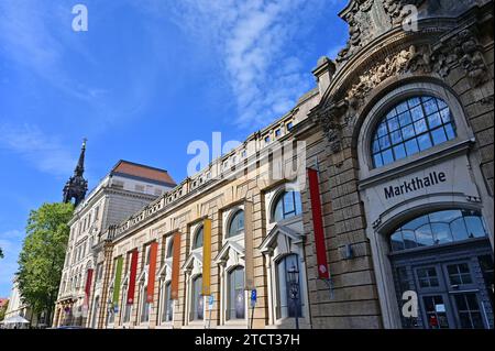 Neustädter Markthalle in Dresden im Freistaat Sachsen Stockfoto
