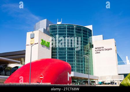 Terminal 1, Flughafen Lissabon, Aeroporto Humberto Delgado Lisboa. Lissabon, Portugal Stockfoto