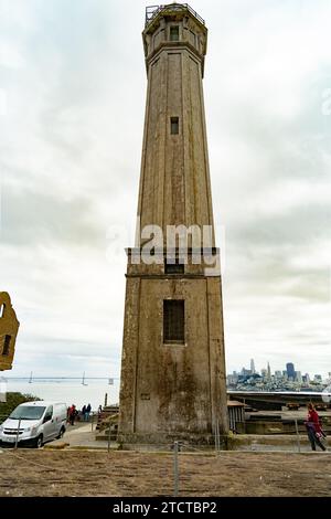 San Francisco, USA, 9. oktober 2023, Leuchtturm von Alcatraz Stockfoto