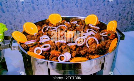 Hochzeitsbuffet in sri lanka Stockfoto