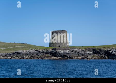 Broch of Mousa auf Mousa Island, Shetland, Schottland, Großbritannien Stockfoto