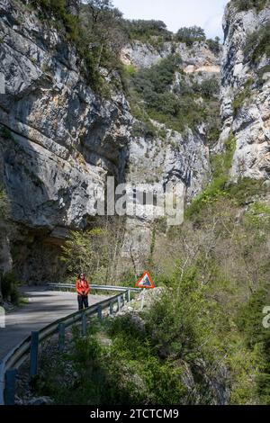 Die Binies-Schlucht, Foz de Binies im Veral-Tal, Huesca, Aragon, Spanien Stockfoto
