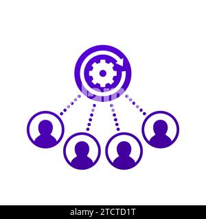 Joint-Venture-Symbol auf weiß Stock Vektor