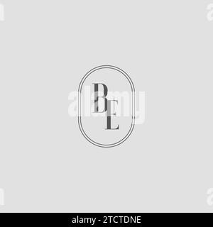 Initial BE Hochzeit Monogramm Logo Design Vektor Grafik Stock Vektor