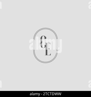 Initial CE Hochzeit Monogramm Logo Design Vektor Grafik Stock Vektor