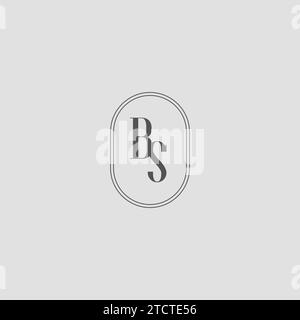 Initial BS Hochzeit Monogramm Logo Design Vektor Grafik Stock Vektor