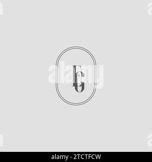 Initial EG Hochzeit Monogramm Logo Design Vektorgrafik Stock Vektor
