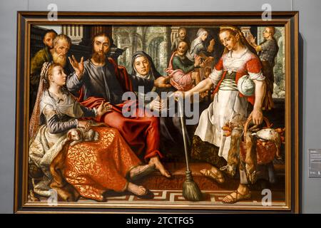 Musee royaux des Beaux-Arts de Belgique, Königliche Museen der Schönen Künste Belgiens, Bruxelles, Brüssel Pieter Aertsen, Jesus Christus im Haus Marth Stockfoto