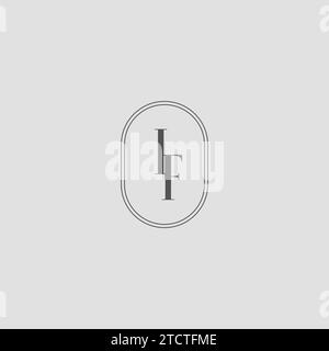 Initial IF Hochzeit Monogramm Logo Design Vektorgrafik Stock Vektor