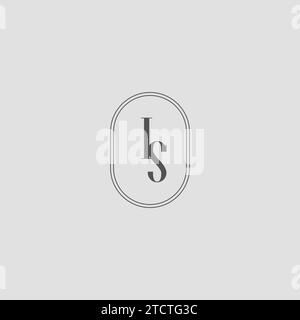 Initial IST Hochzeit Monogramm Logo Design Vektor Grafik Stock Vektor
