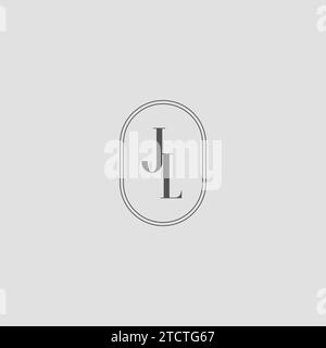 Initial JL Hochzeit Monogramm Logo Design Vektor Grafik Stock Vektor