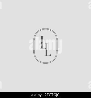 Initial LL Hochzeit Monogramm Logo Design Vektor Grafik Stock Vektor