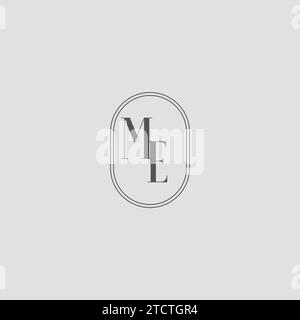 Initial ME Hochzeit Monogramm Logo Design Vektor Grafik Stock Vektor