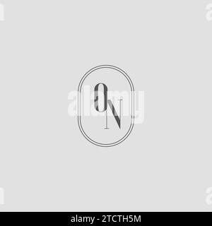 Initial AUF Hochzeit Monogramm Logo Design Vektor Grafik Stock Vektor