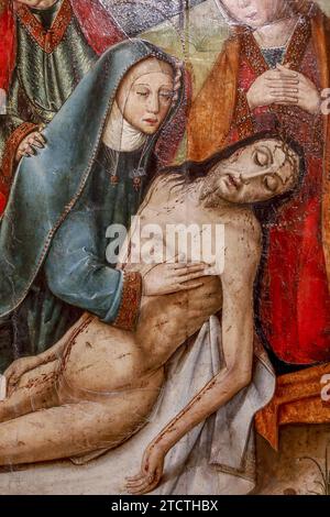 Maricel Museum, Sitges, Spanien Anonym, Pieta, 15. Jahrhundert, Tempera auf der Platte Stockfoto